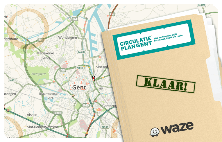 Waze is klaar voor het Circulatieplan van Gent