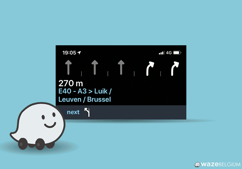 Guidage sur voie ajouté dans l’application Waze